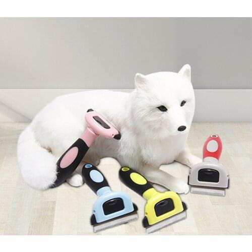 Pet Dog Hair Remover Brush Long Straight Fur Comb Removable Smooth Knife Kemp Hair Grooming Tool