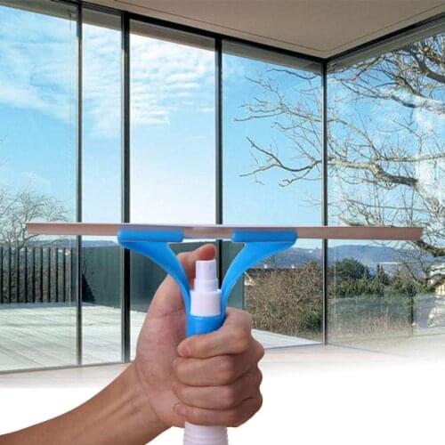 Hot Spray Type Cleaning Brush Multifunctional Glass Cleaner Brushes Cleaner Helper Home Car Window Wizard Washing Tool Random