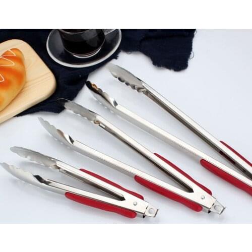Stainless Steel BBQ Grilling Tong Salad Bread Serving Tong Non-Stick Kitchen Barbecue Grilling Cooking Tong Kitchen Accessories