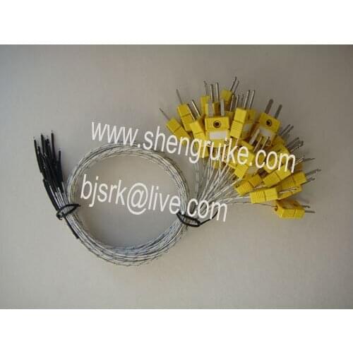 Weld point K type thermocouple with Mini Connector ,2*0.2mm, length 500mm