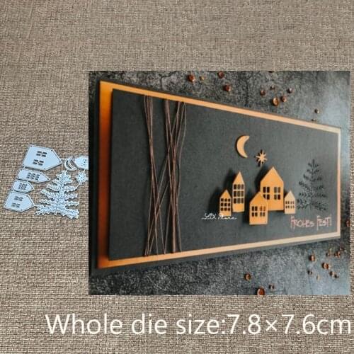 XLDesign Craft Metal stencil mold Cutting Dies houses set decoration scrapbook die cuts Album Paper Card Craft Embossing