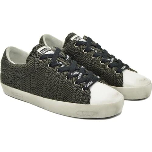 CANGMA Luxury Brand Designer Sneakers Women Comfort Ladies Shoes Autumn Green Stripe Genuine Leather Flats Shoes Female