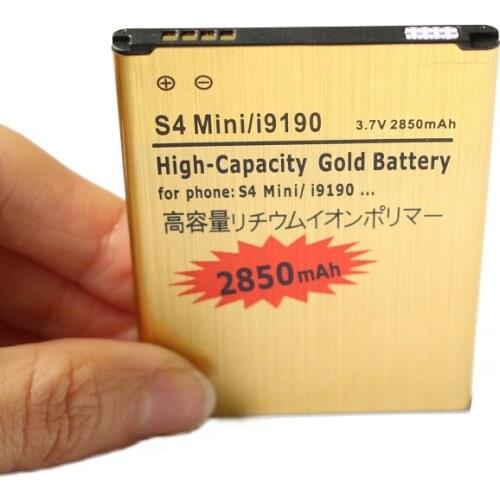 10pcs/lot 2850mAh B500BE B500AE Gold Li-ion Replacement Battery For Samsung Galaxy S4 S 4 IV mini I9190 I9192 I9195 I9198