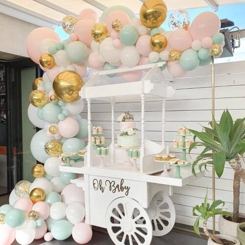197pcs/set Pastel Pink Macaron Balloon Chain Garland Arch kit Wedding decoration Bridal Backdrop baby shower party decoration