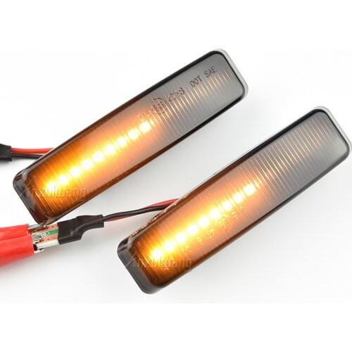 2Pcs Dynamic LED Side Marker Sequential Indicator Blinker For BMW 5 Series E39 1995-2003 M5 Flowing Turn Signal Lights