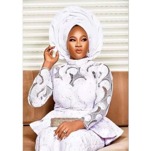 2021 High Quality Nigerian Chiffon Lace Material African Lace Fabric Frence Cord Lace For Party Wedding Dress qx20-78