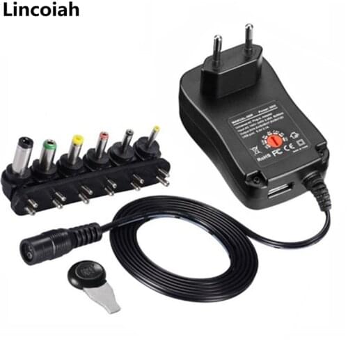 3V 4.5V 5V 6V 7.5V 9V 12V 2A 2.5A AC DC Adaptor Adjustable Power Supply Adapter Universal Charger for led light strip lamp CCTV