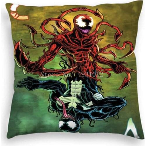 45x45cm Spiderman Loki Venmon Cushion Cover Plush Toys Avengers Hulk Deadpool Loki Pillowcase Cartoon Pillowcase Gifts