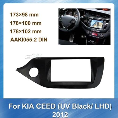 Car Auto Radio Multimedia fascia for KIA CEED 2012 LHD With Emergency Light Board Car Dvd Frame Panel Dash Mount Installation