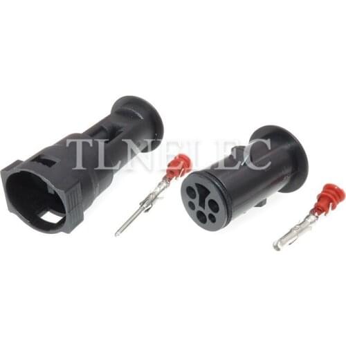 DJ3031-1.5-11/21 Black 1.5 Series 1-926554-1 TE Tyco 3 Pin Way Male Female Auto Waterproof Connector Plug Round Sheath