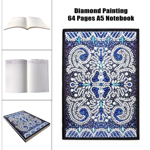 EverShine DIY Mandala Special Shaped Diamond Painting 60 Pages A5 Notebook Diary Book Diamond Embroidery Full Set Diamonds Art