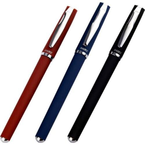 Large Capacity 0.5mm Gel Pen Carbon Gel Pen Business Supplies Stationery Core Pens Bold Matte Black Signing Pen Paperlaria