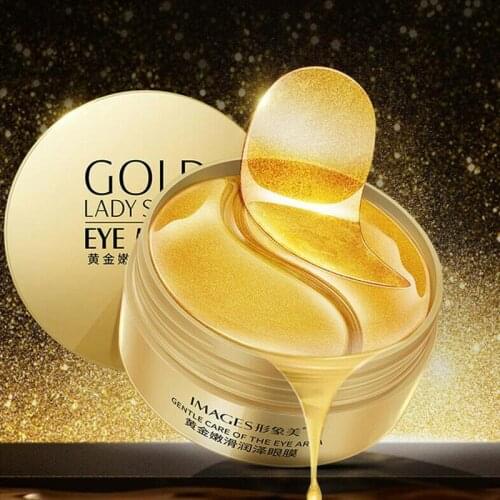 60pcs Gold Seaweed Collagen Eye Mask Anti Wrinkle Gel Sleep Gold Mask 2 Patches for Eyes Moisturizing Eye Mask Korean Skin Care