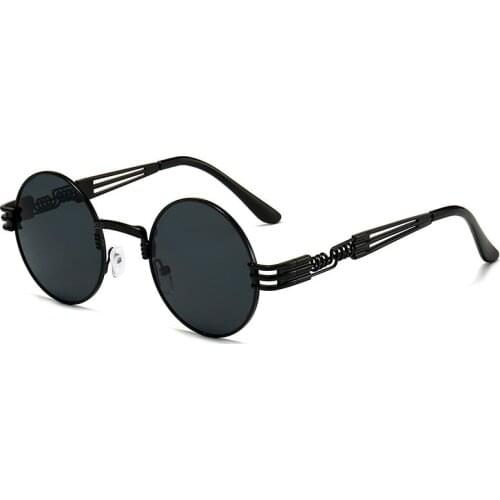 Round Sunglasses Steampunk Retro Sunglasses Ladies Men Sunglasses UV400 Goggles Shadow Driving Gothic Retro Sunglasses