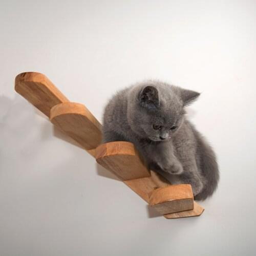 Cat Tree Wall-Mounted with Sisal Rope anti-scratch for cats Non-Slip Cat Climbing Ladder Kitten Jumping Board Platform Stairs
