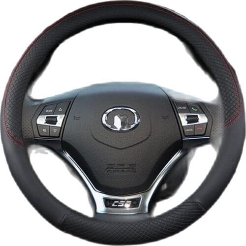 Car Steering Wheel Cover 38CM Breathable Fabric Braid organizer brown Auto steering wheel protective Decoration e91 V70 C3