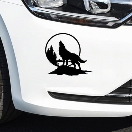 Personality Interesting Lifelike Creative Wolf Car Stickers Decals Vinyl Car Styling Decal Sticker Art Pattern Car Accessories