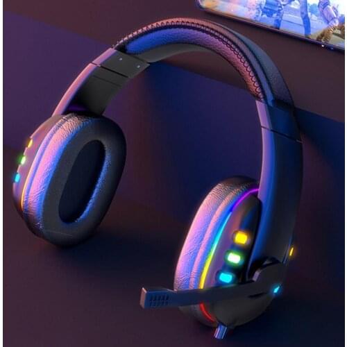 Bluelans AK47 Dazzling LED Breathing Light Wired Luminous Gaming Headset Headphone for Computer