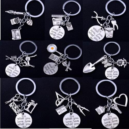 Cook Teachers Gardener Carceer Keyring Do Waht You Love She Believed She Could Keyring Inspiration Women men Charm Keychain Gift
