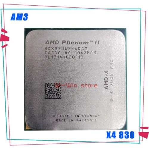 AMD Phenom II X4 830 2.8GHz/6MB /4 cores Quad-Core DeskTop CPU X4-830 HDX830WFK4DGM Socket AM3