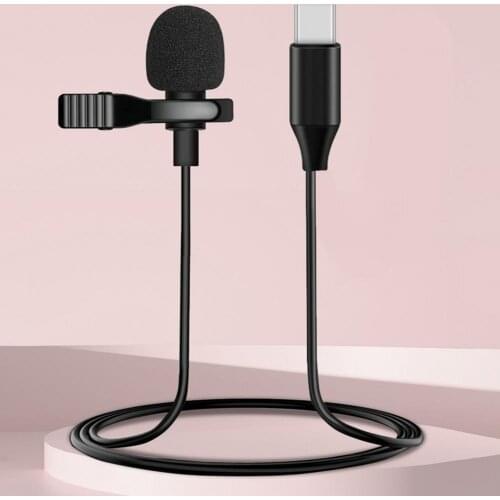 Lapel Microphone Professional Noise Reduction Plastic Voice Control Lavalier Microphone for Live Vlog