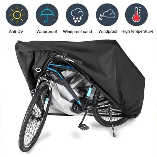 Bike Dust Rain Cover Indoor Outdoor Universal Nylon Waterproof UV Protective Mountain Bicycle Cover With PU Coating