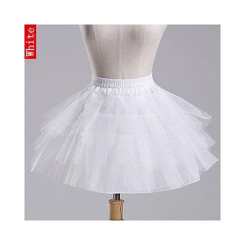 3 Layers Wedding Dress Petticoat Underskirt Tutu Mini Skirt Fashion Ballet Q14