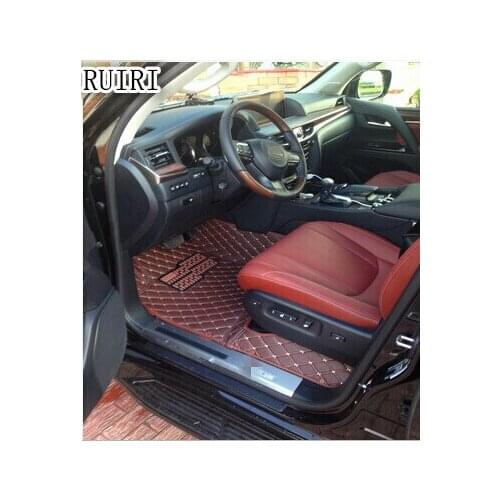 High quality rugs! Full set car floor mats + trunk mat for Lexus LX 570 7 seats 2019 waterproof car carpets for LX570 2018-2008
