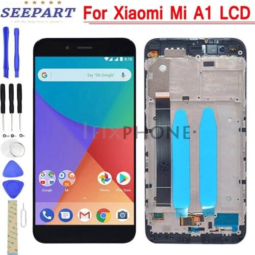 For Xiaomi Mi A1 Display Touch Screen Digitizer Assembly For Global Version Xiaomi Mi 5X A1 LCD With Frame For Mi5X Replacement