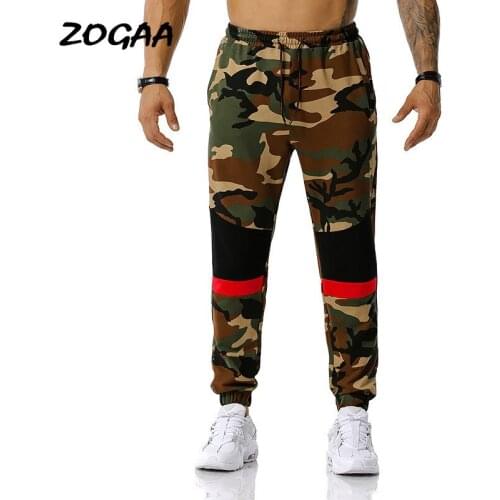 ZOGAA Pants Men Hot Sale All-match New Mens Stitching Camouflage Jogging Outdoor Sports Training Fitness Fashion Leisure Trouser