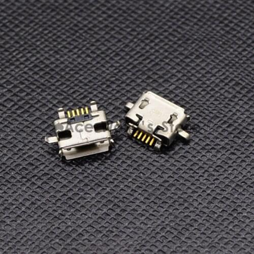 10pcs Micro USB 5pin B type Female Connector 4 Fixed feet For Mobile Phone Micro USB 5 pin Charging Socket