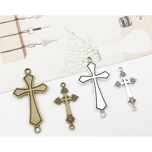 20Pcs Crosses Charms Pendants DIY Jewelry Making Alloy Findings Accessory For Necklaces Earrings