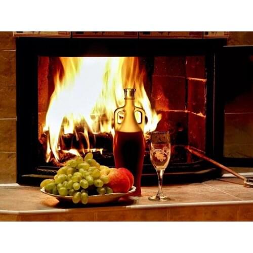 5D DIY Diamond Painting Fireplace Still Life Square Diamond Round Diamond Decoration Customizable Wall Art Decoration Style