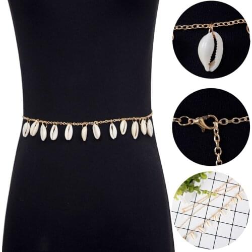 Imixlot Summer Hot And Exquisite Beach Shell Light Golden Waist Chain