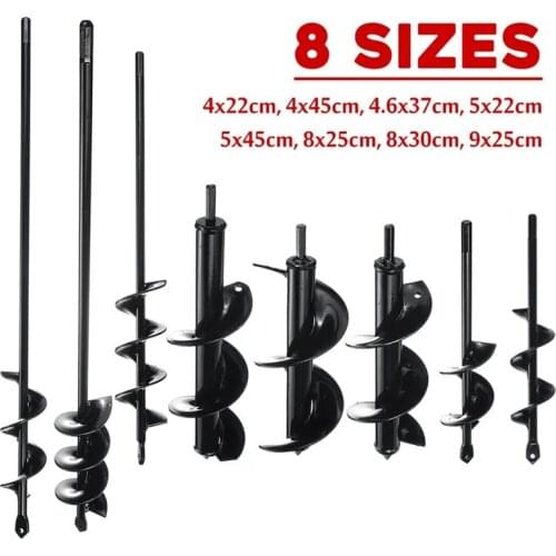 JUSTINLAU 9 to 18 Inch Earth Planter Spiral Auger Drill Bit Post Hole Digger Power Garden Auger Kit