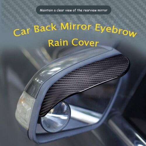 2Pcs Universal Car Accessories PVC Rearview Mirror Rain Shade Rainproof Car Back Mirror Eyebrow Rain Cover