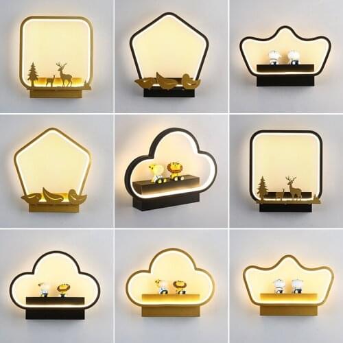 Creative modern led wall lamp bedside lamp bedroom living corridor aisle lamp childrens room interior lighting decoration lamps
