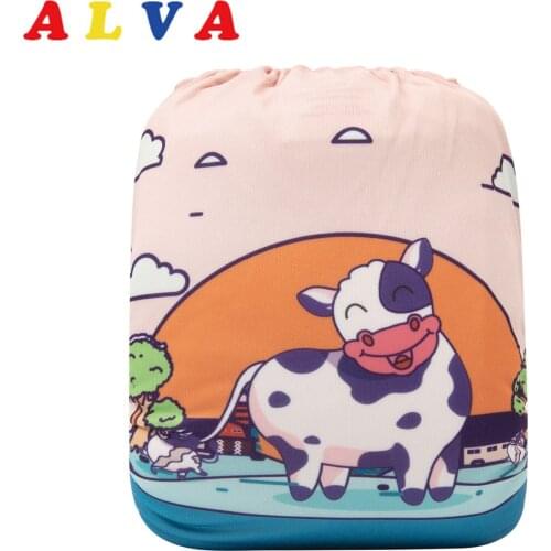 New Designed Alvababy Positioning Reusable Baby Cloth Diaper with 1pc Microfiber Insert