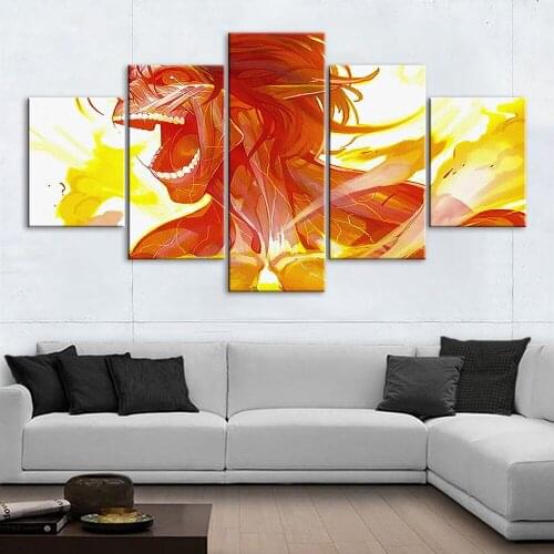 Home Decor Prints Attack on Titan Canvas Painting Wall Art Modular Japan Anime Pictures For Bedside Background Alan Poster Frame