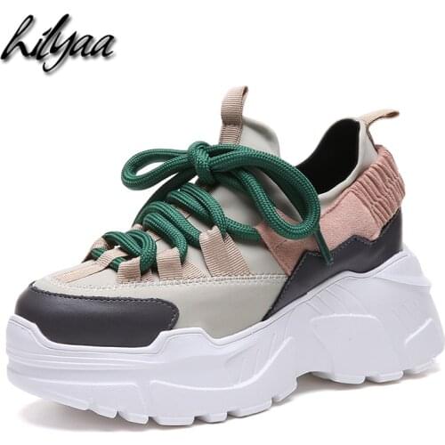 2020 Woman New Platform Sneaker tenis feminino Female Sport Shoes PU Lace-up Fashion Spring Outdoor Sneakers zapatillas mujer