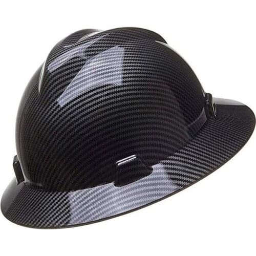 NEW Workers Safety Helmet Wide Brim Light Weight Protection Hat Anti-smashing Anti-impact Safety Carbon Fiber Hat