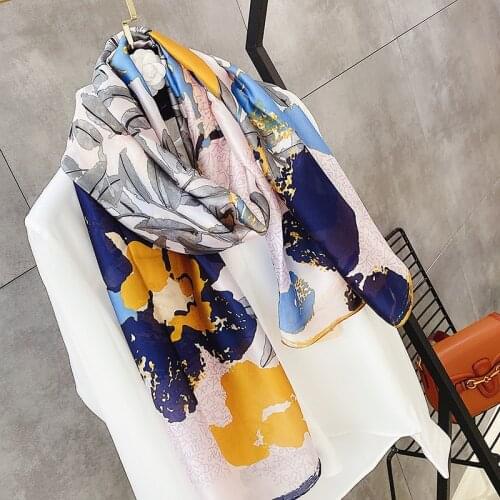 2020 spring Autumn New Silk womens silk scarf,elegant and fashionable thin style summer sunscreen shawl holiday infinity scarf