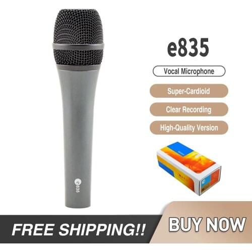 E835 Professional Studio Recording Dynamic Microphone Wired Retro Capsule Cardioid Vocal Mic For Vintage Home KTV