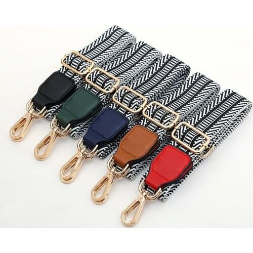 HJKL Handle Bag Strap for Women Removable weaving Shoulder Rainbow Handbag Accessories Body Messenger Nylon Bag Strap Fashion