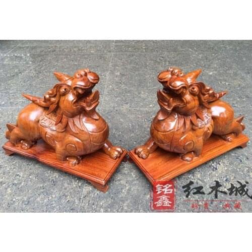 Wood carving a pair of queen - size wood carving furniture to attract feng shui anti - evil placement