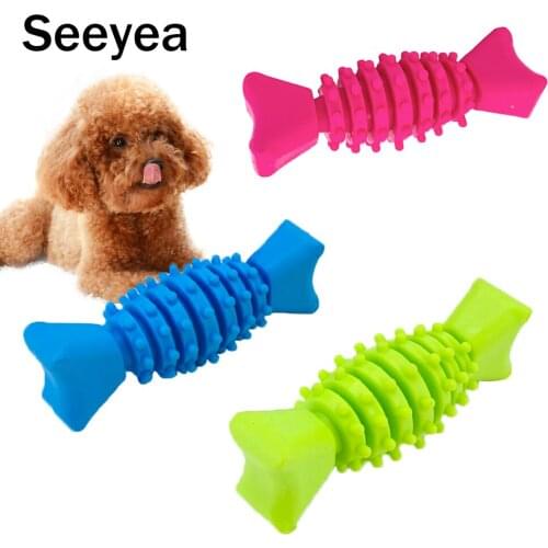 Pet Dog Rubber Toy Candy Shape Anti Bite Pet Toy Dog Teeth Cleaning Chewing Training Toy Tasteless TPR Dog Pet Products Seeyea