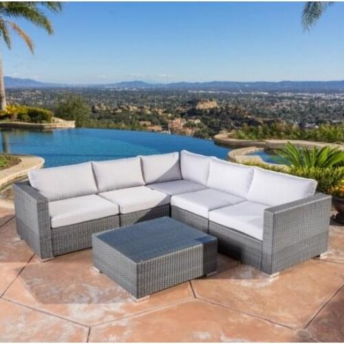 New arrival all weather garden furniture balcony l type sofa set rattan couch set for sale