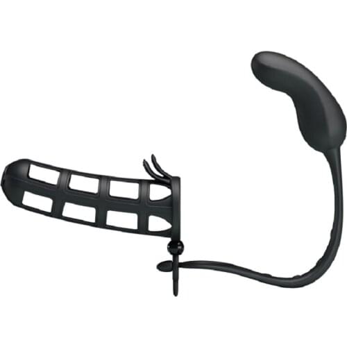 Pretty love silicone 7 function vibration anal egg plug stimulation with Male penis sleeve extender condoms rechargable sex toy