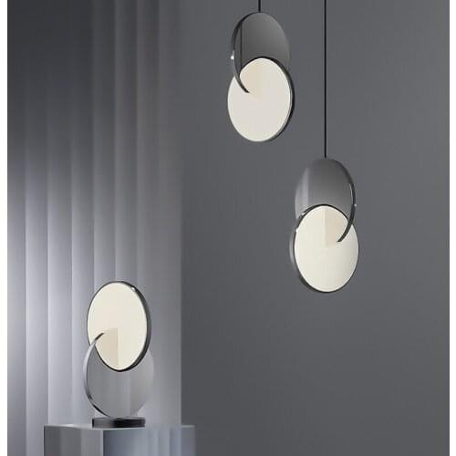 Nordic Modern Stainless Steel Chandelier Simple Art Restaurant Bar Bedroom Staircase Bedside Personality Hanging Lighting