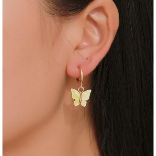 Fashion Butterfly Stud Earrings Women Scrub Butterfly Earrings 2020 Simple Animal Earrings Women Jewelry Accessories